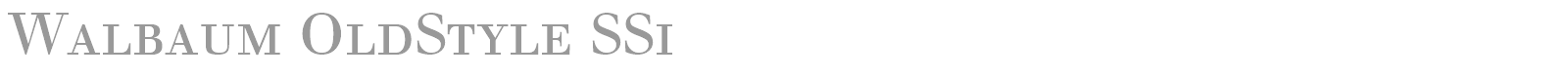 Walbaum OldStyle SSi font preview